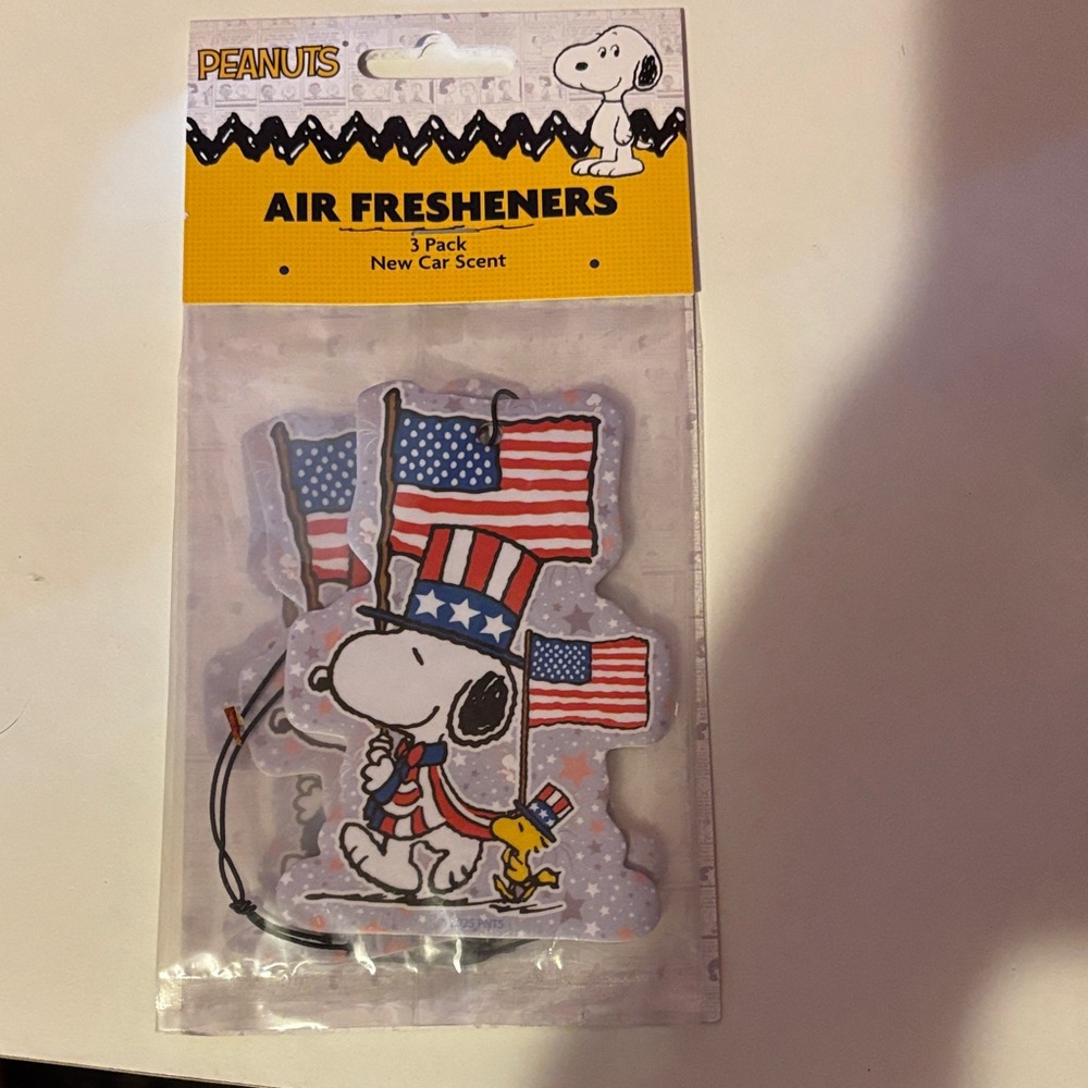 Peanuts Patriotic Snoopy Air Fresheners - Red, White, Blue